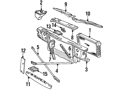 1617098 GM Support Rod, Front