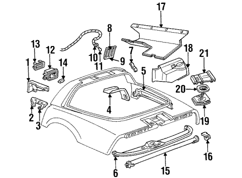 GM 16513254 Lens & Bezel, Passenger Side 16513254 GM Lens & Bezel, Passenger Side