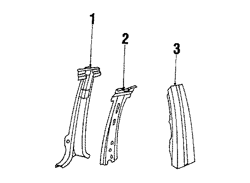 20414802 GM Molding, Center Passenger Side