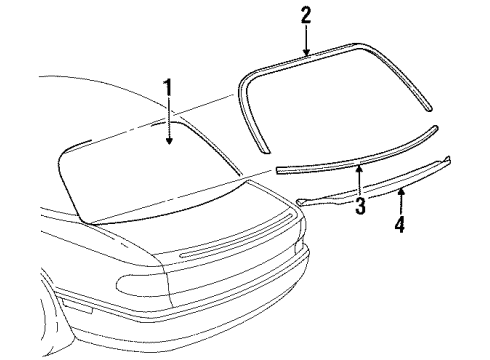 90563811 GM Back Glass