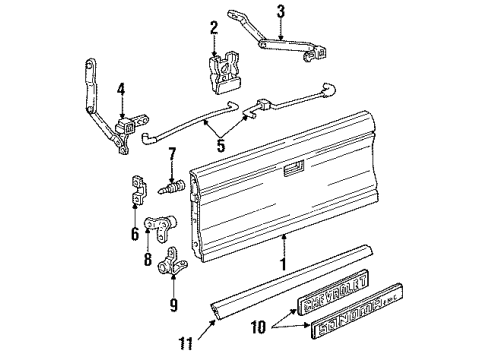 GM 15659105 Tail Gate 15659105 GM Tail Gate