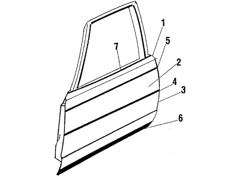 20495065 GM Side Molding, Front Passenger Side