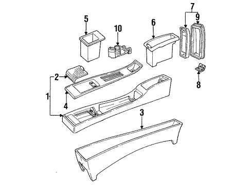 10269074 GM Console Base