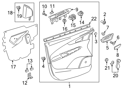 GM 94514368 Armrest Bezel, Black 94514368 GM Armrest Bezel, Black
