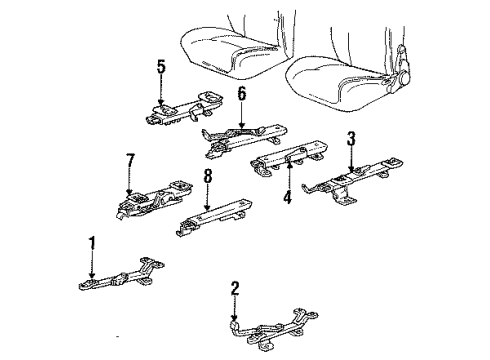 GM 15650433 Seat Track, Front Passenger Side 15650433 GM Seat Track, Front Passenger Side