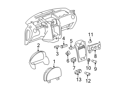 20819159 GM Instrument Cluster