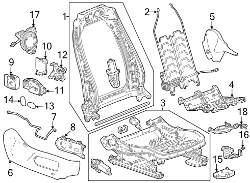 13554670 GM Frame Assembly-Front Seat Cushion
