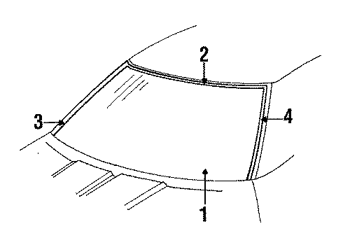 GM 10236368 Glass Seal 10236368 GM Glass Seal