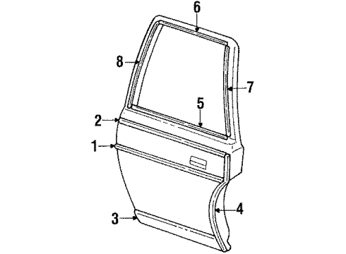 20656346 GM Molding, Passenger Side