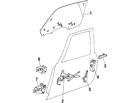 GM 20009423 Window Regulator, Driver Side 20009423 GM Window Regulator, Driver Side