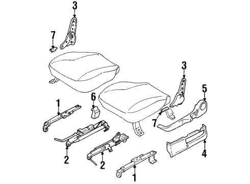 GM 30012701 Seat Track, Passenger Side 30012701 GM Seat Track, Passenger Side