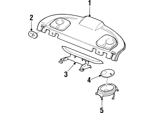 GM 10248958 Package Tray Trim, Beige, Rear 10248958 GM Package Tray Trim, Beige, Rear
