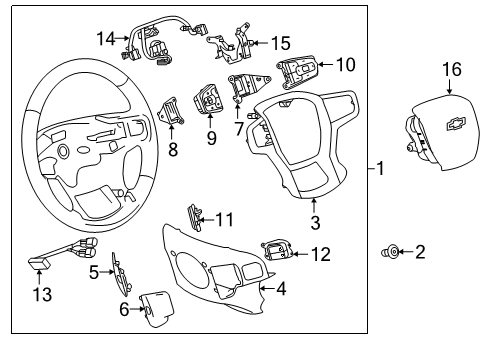85594340 GM Wheel, Steering, Jet Black