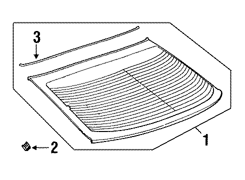21172097 GM Back Glass, Rear