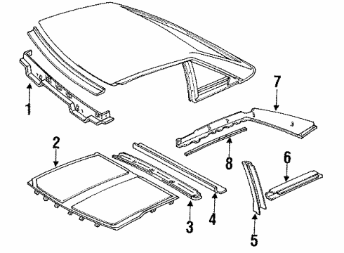 3535512 GM Quarter Glass, Passenger Side
