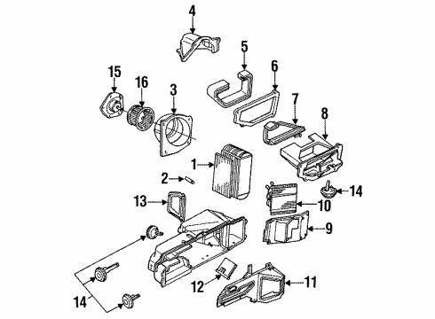GM 3049662 Evaporator Core Case, Lower 3049662 GM Evaporator Core Case, Lower