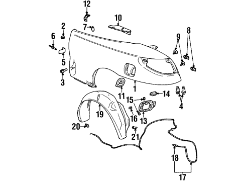 21111018 GM Clamp, Rear Outer