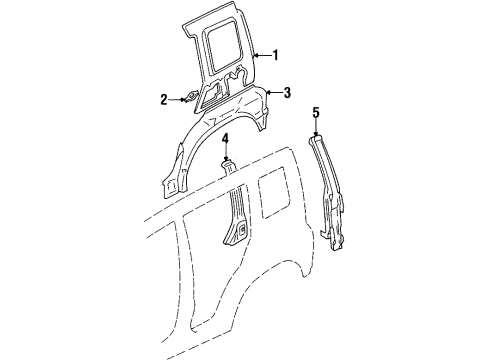 30012229 GM Inner Panel, Passenger Side