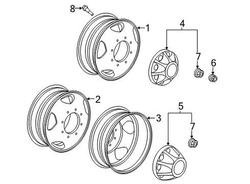 GM 87839696 Wheel-Front & Rear *Grazen Metal 87839696 GM Wheel-Front & Rear *Grazen Metal