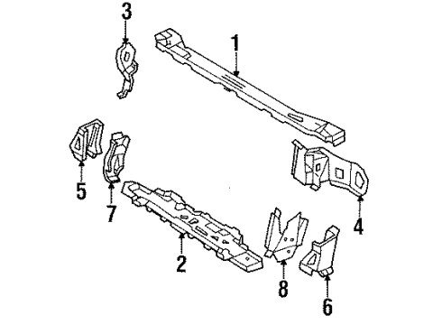 20364785 GM Rail Support, Front Driver Side