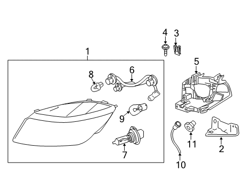 10351672 GM Headlamp Bulb