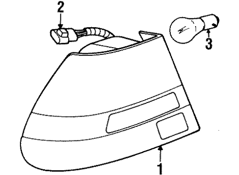 16525916 GM Tail Lamp Assembly, Passenger Side