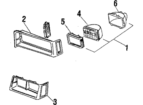 25525088 GM Headlamp Door, Black, Passenger Side