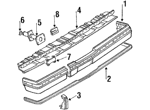 25517826 GM Face Bar, Rear
