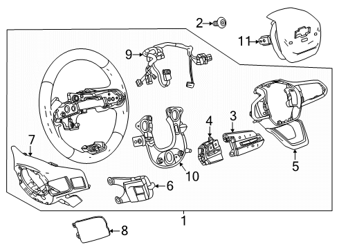 GM 85744930 Wheel Assembly-Steering *Backen Black 85744930 GM Wheel Assembly-Steering *Backen Black