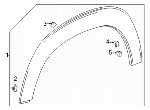 GM 42776251 Mud Guard, Rear 42776251 GM Mud Guard, Rear
