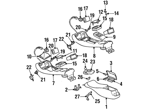 10297909 GM Upper Console