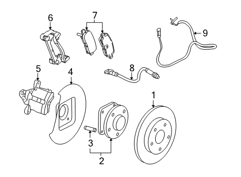 12779967 GM Front Speed Sensor