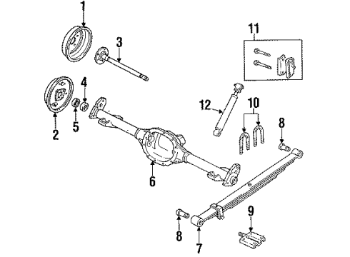 9767001 GM Flex Hose, Rear