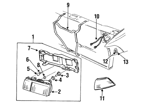 GM 16511979 Composite Headlamp, Driver Side 16511979 GM Composite Headlamp, Driver Side
