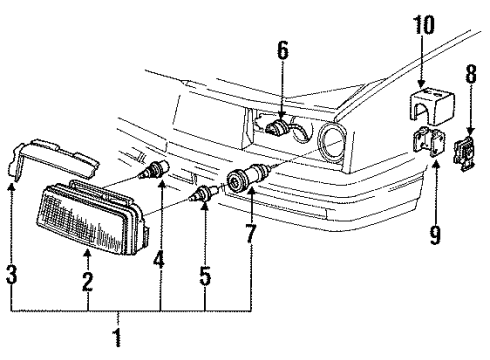 16517114 GM Headlamp Assembly, Passenger Side
