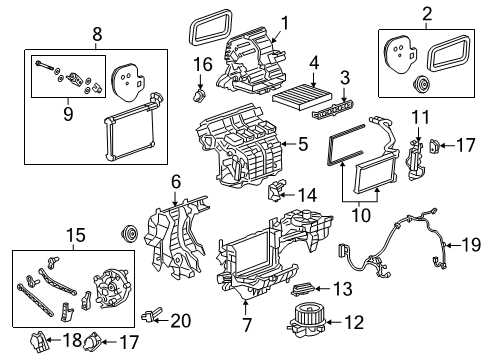 GM 85658820 Case, A/C Evaporator Core Housing 85658820 GM Case, A/C Evaporator Core Housing