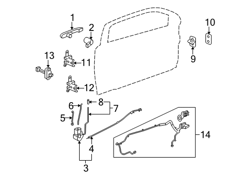 15906018 GM Lock Actuator, Front