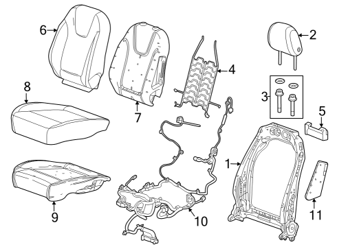 42895759 GM Cover, Front Seat Back And Back Of Back