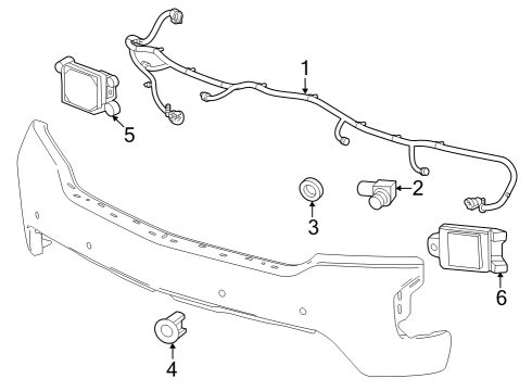 GM 85016363 Harness Assembly-Front Object Alarm Sensor Wiring 85016363 GM Harness Assembly-Front Object Alarm Sensor Wiring