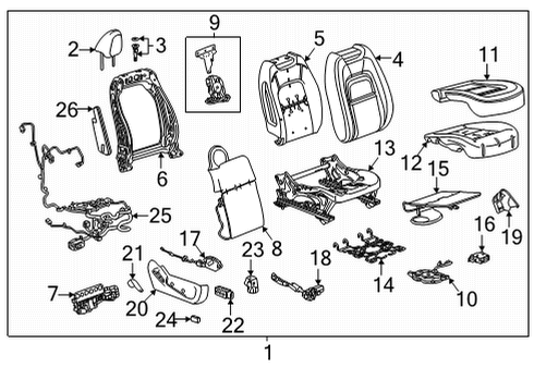GM 84605060 Occupant Sensor, Front Passenger Side 84605060 GM Occupant Sensor, Front Passenger Side
