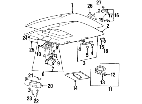 GM 12372177 Headliner 12372177 GM Headliner