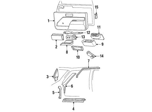 GM 10106799 Map Pocket, Driver Side 10106799 GM Map Pocket, Driver Side