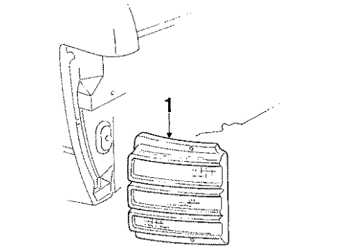 GM 16500608 Lamp Assembly, Passenger Side 16500608 GM Lamp Assembly, Passenger Side