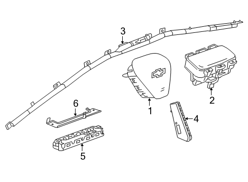 23105270 GM Rear Seat Air Bag, Passenger Side