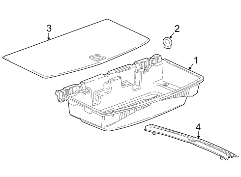 GM 86544076 Divider, Rear Compartment Trim 86544076 GM Divider, Rear Compartment Trim