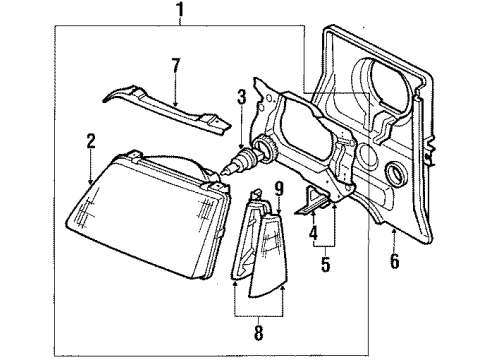 GM 96055680 Headlamp Assembly Adjuster 96055680 GM Headlamp Assembly Adjuster