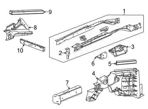 11601716 GM Front Rail Stud