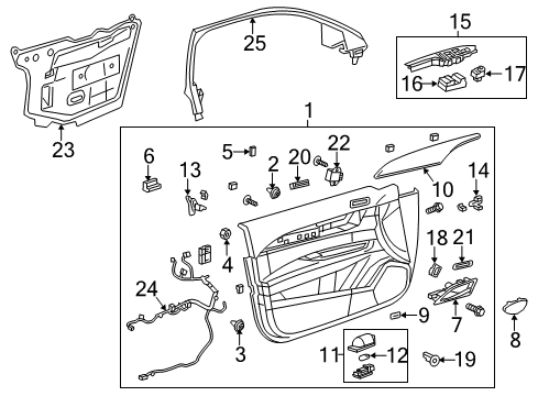 22756624 GM Mirror Switch, Rear