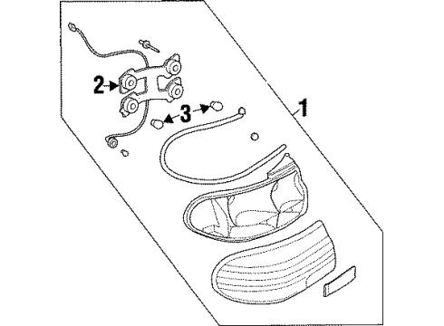 19168623 GM Tail Lamp Assembly, Driver Side