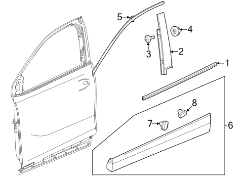 42852862 GM Plate, Front Side Door